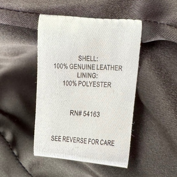 Women’s Calvin Klein 100% Genuine Leather Motorcycle Jacket  XS Gray NEW flaws - Picture 9 of 13